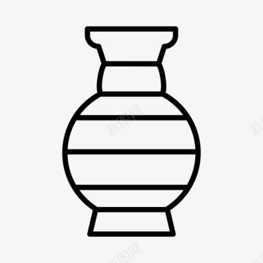 花瓶装饰家居图标图标