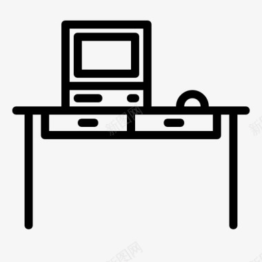 书桌电脑电脑桌图标图标