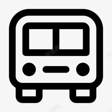 公共交通标识公共汽车司机乘客图标图标