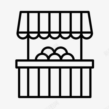 农贸市场农业食品市场图标图标