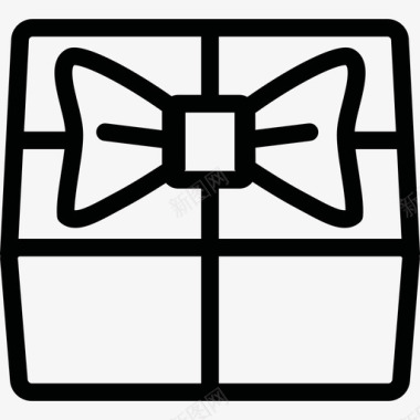 带大蕾丝的礼品盒礼品盒图标图标