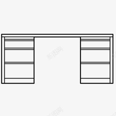 书桌用品书桌柜台家具图标图标