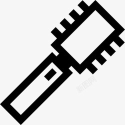电刷发夹毛刷电刷图标高清图片