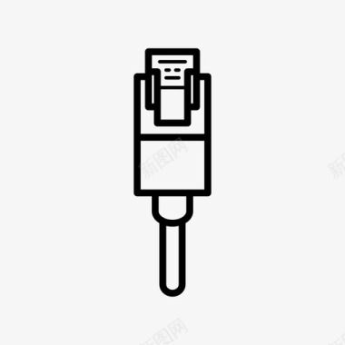 充电站插头以太网插头电缆连接器图标图标