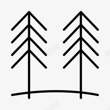 松树高山加拿大图标图标