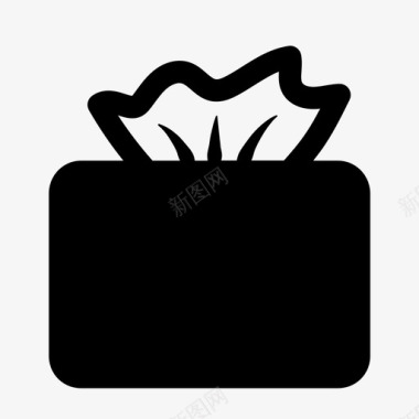 纸巾盒图标图标