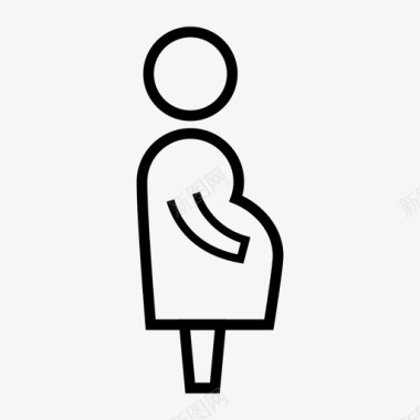 孕妇母亲人图标图标