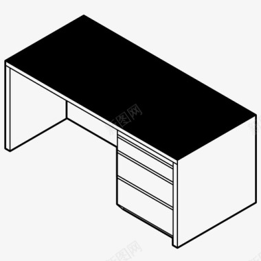 办公室伏案工作办公桌办公室书房图标图标