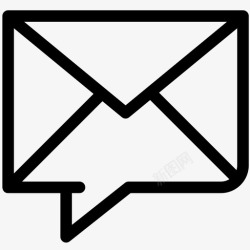 气泡信封电子邮件附件信封图标高清图片