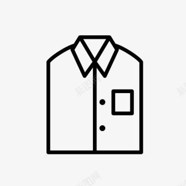 折叠衬衫商务衬衫正式图标图标