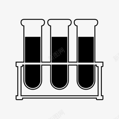 科学小实验试管实验室物理图标图标