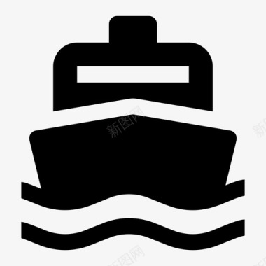 船邮轮豪华图标图标