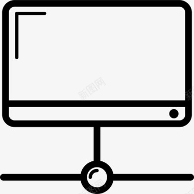 电视与网络技术通用网络相连图标图标