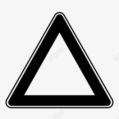 警告标志道路三角形图标图标