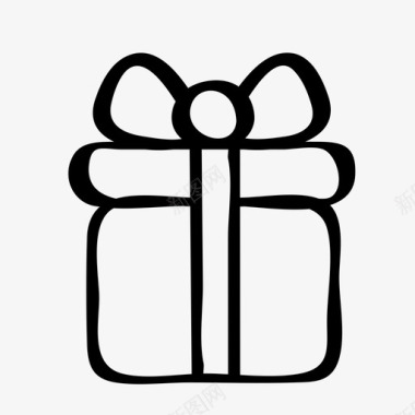 礼品盒手绘礼物图标图标