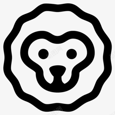 猴子动物毛皮图标图标