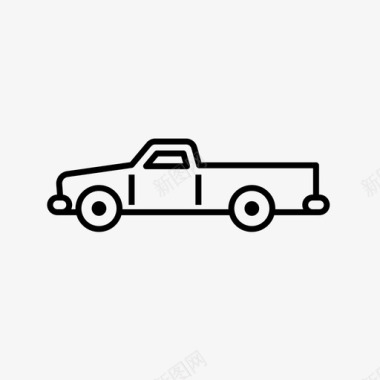 汽车轮廓卡车汽车经典图标图标