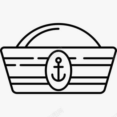 海军帽航海标志超薄图标图标