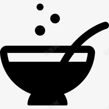 盛着稻草的碗食物生日聚会图标图标
