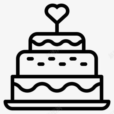 婚礼蛋糕素材婚礼蛋糕面包店生日蛋糕图标图标