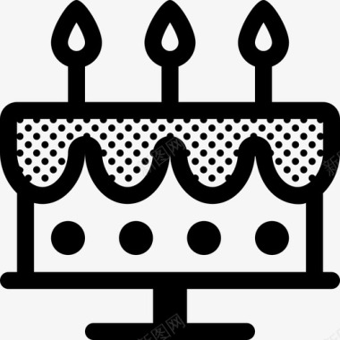 生日蛋糕蜡烛食物图标图标