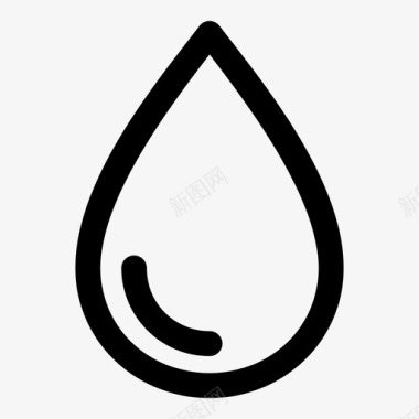 雨水水水滴自然图标图标