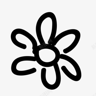 花卉花园手绘图标图标