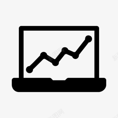 图表商务笔记本电脑图标图标