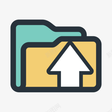 色块撒花色块－上传图标