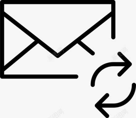 旋转信封加载邮件图标图标