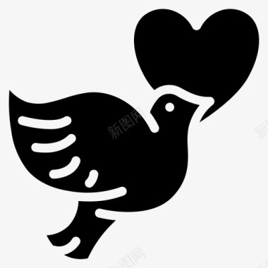 爱鸽鸟浪漫图标图标