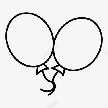 粉色气球布置气球庆祝装饰图标图标
