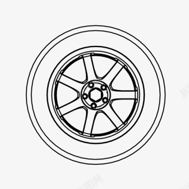 轮辋车轮汽车轮胎定制图标图标