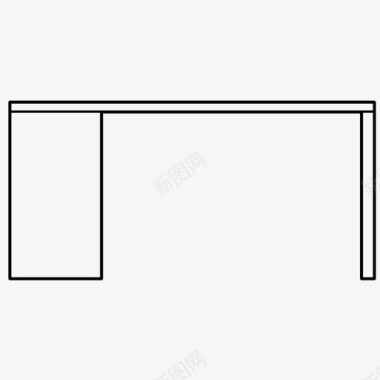 一个桌子书桌柜台家具图标图标