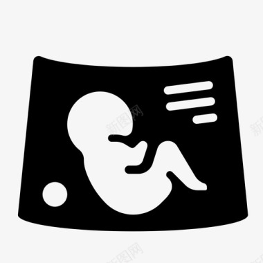 超声波检查婴儿监护仪图标图标