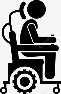 电动轮椅电动医疗生命支持设备图标图标