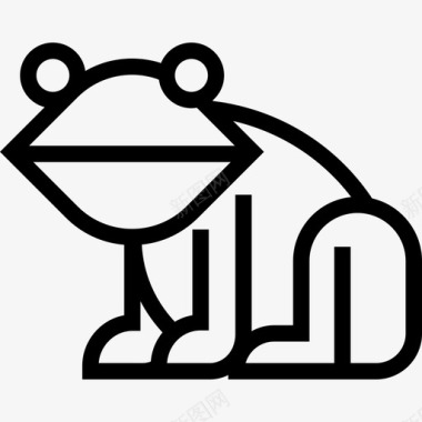 青蛙朝左动物可爱的动物图标图标
