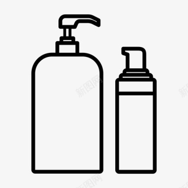 洗发水清洁瓶子泡沫图标图标