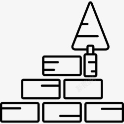 工厂建造建砖墙工厂超薄图标高清图片