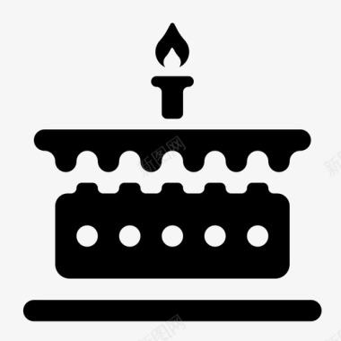 生日的气球生日蛋糕甜点食物图标图标