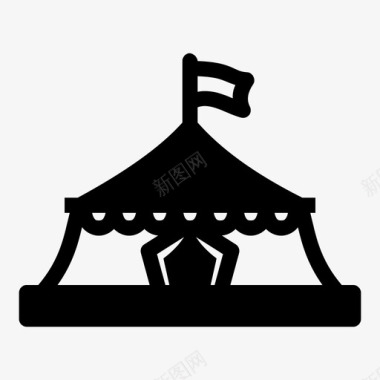 庆典帐篷帐篷营地庆典图标图标