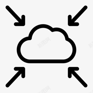 图片存储集中云数据服务器图标图标