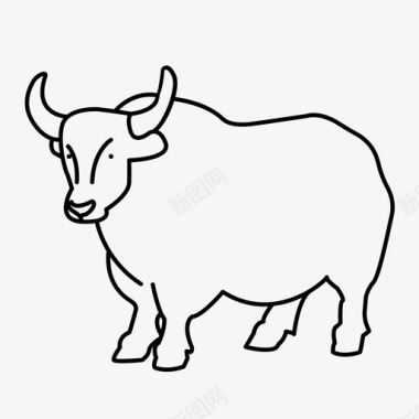 公牛牦牛公牛牛图标图标