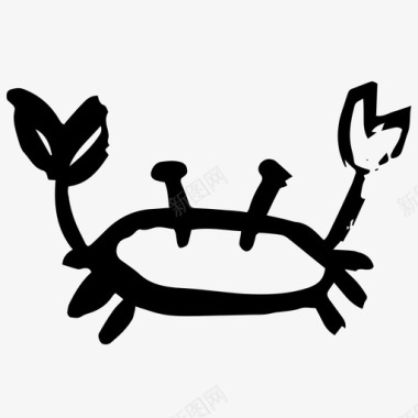 螃蟹手绘绘画图标图标