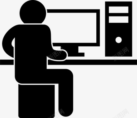 电脑工作人程序员图标图标