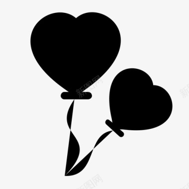 心气球爱情派对图标图标