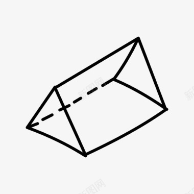 三棱柱几何图形三维图形图标图标