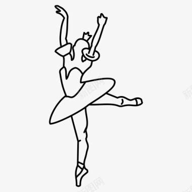 俄罗斯芭蕾舞演员芭蕾舞姿势舞蹈姿势图标图标