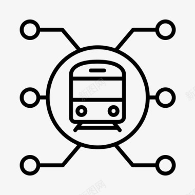 铁路网管理火车图标图标