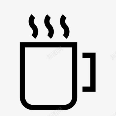马克杯咖啡杯几何形图标图标
